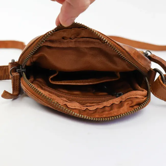 Bear Design Schoudertasje 'Karin' - Cognac