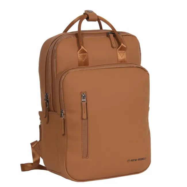New Rebels 'William' Milwaukee handel backpack - Cognac
