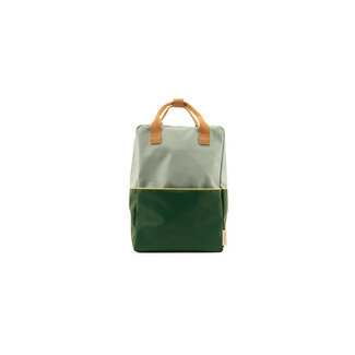 Sticky Lemon 'Colourblocking' - backpack large -  island blue, green meadow