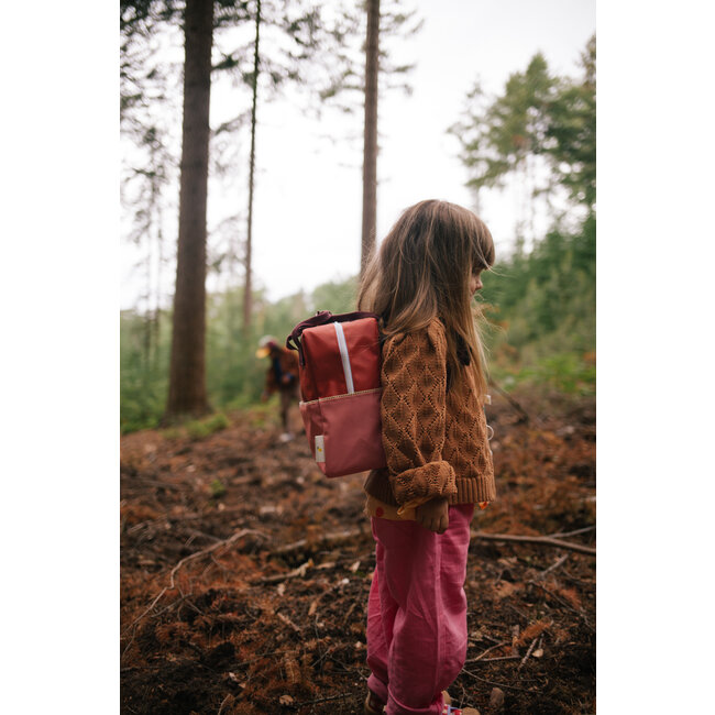 Sticky Lemon 'Colourblocking' Meadows - backpack small - love story red,  moonrise pink