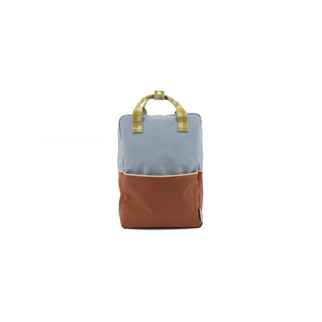 Sticky Lemon 'Colourblocking' - backpack large -  blue berry, willow brown, pear green