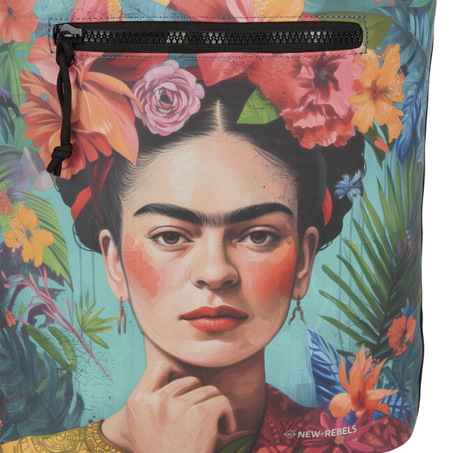 New Rebels Mart Art Roll-Top Backpack (L)  'Flowerhead'
