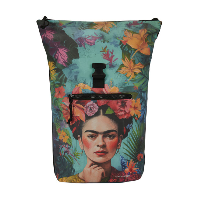 New Rebels Mart Art Roll-Top Backpack (L)  'Flowerhead'