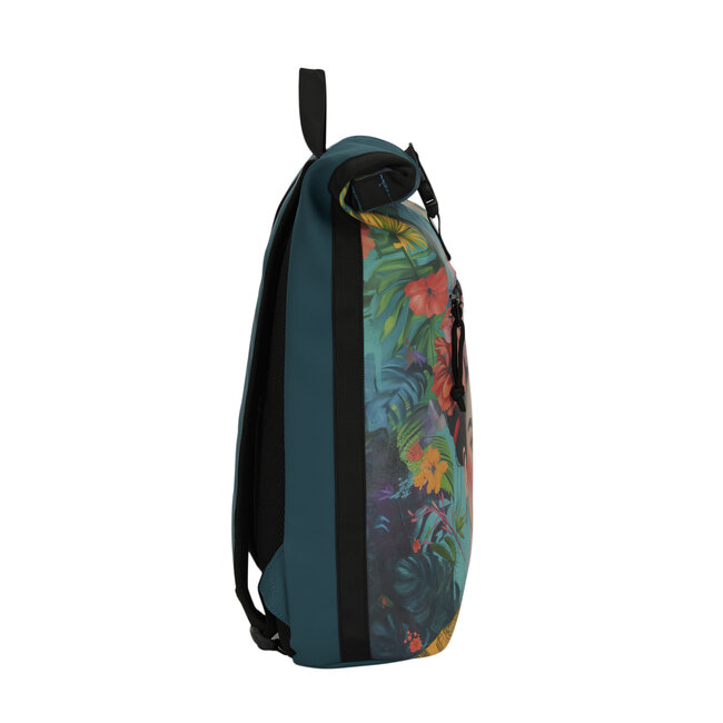 New Rebels Mart Art Roll-Top Backpack (L)  'Flowerhead'