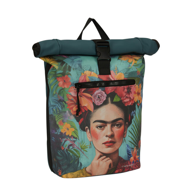 New Rebels Mart Art Roll-Top Backpack (L)  'Flowerhead'