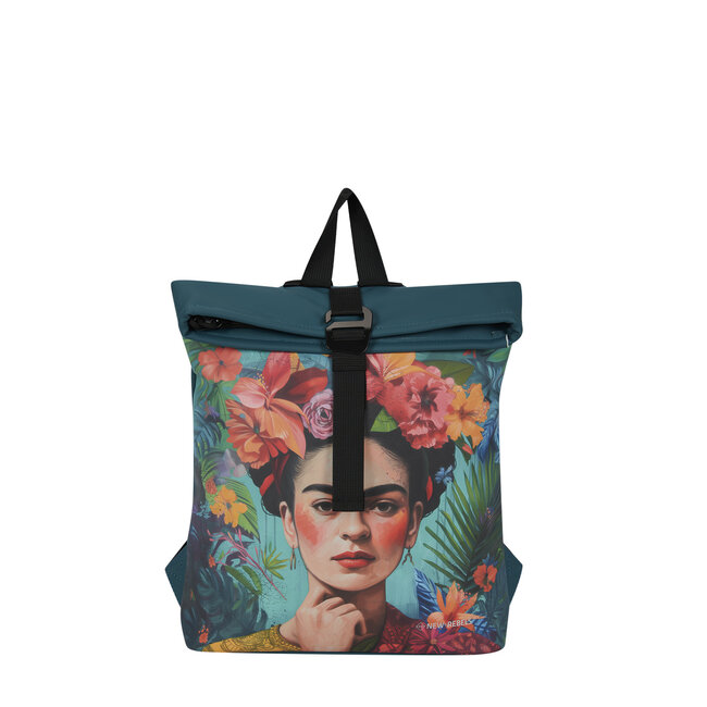 New Rebels Mart Art Roll-Top Backpack mini  'Flowerhead'