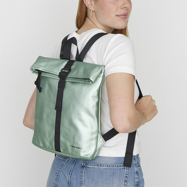 New Rebels Mart Roll-Top Backpack (S) - Metallic Green