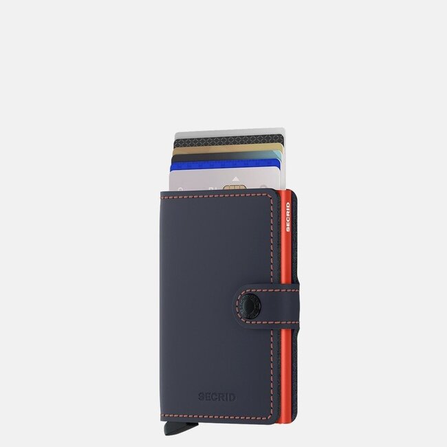 Secrid Miniwallet Matte Night Blue & Orange