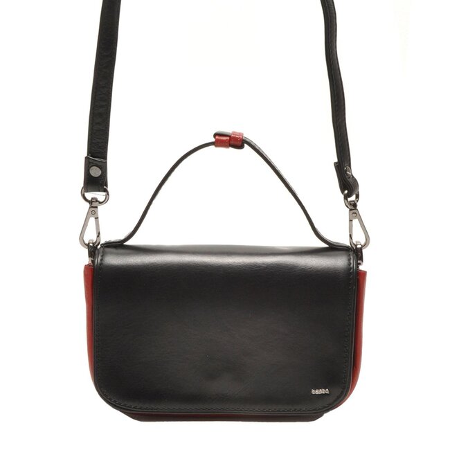 Berba bags & wallets Mini Crossbody 005-194-15 Black-red - Soft