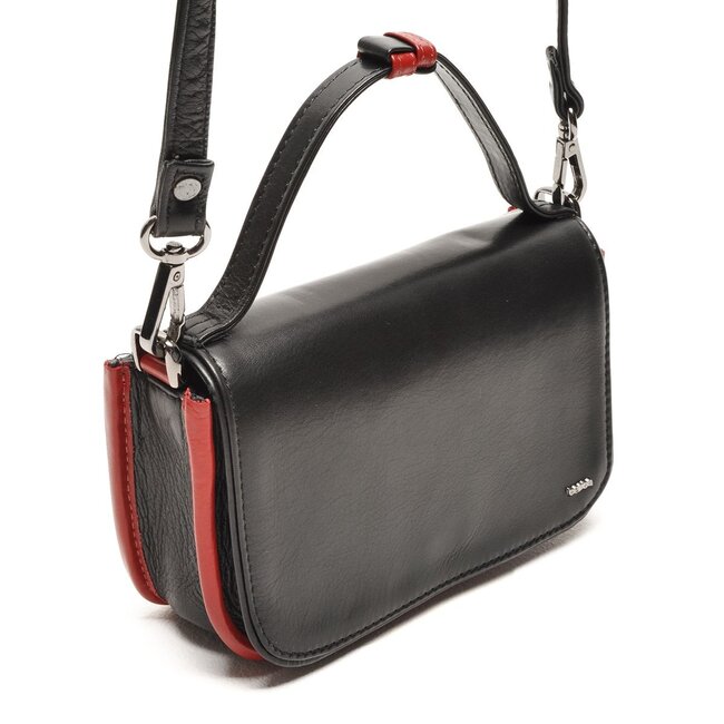 Berba bags & wallets Mini Crossbody 005-194-15 Black-red - Soft