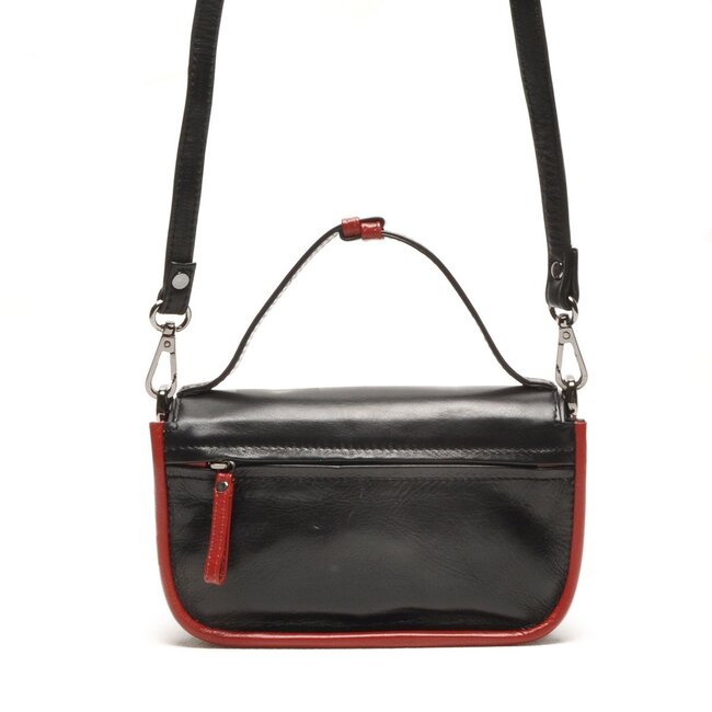 Berba bags & wallets Mini Crossbody 005-194-15 Black-red - Soft