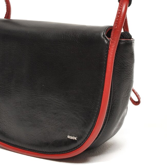 Berba bags & wallets Crossbody 005-195-15 Black-red - Soft