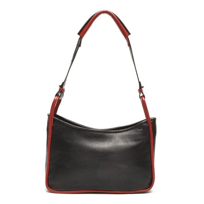 Berba bags & wallets Schoudertas 005-197-15 Black-red - Soft