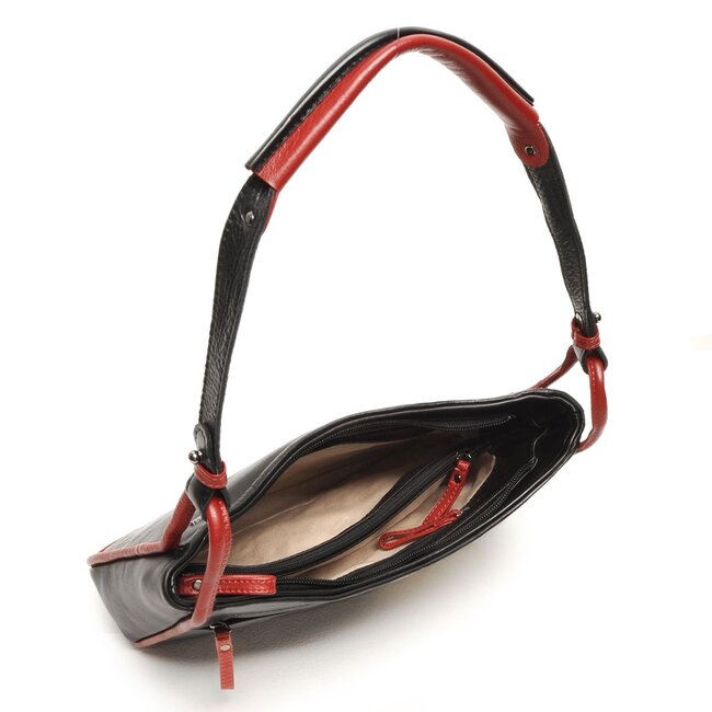 Berba bags & wallets Schoudertas 005-197-15 Black-red - Soft