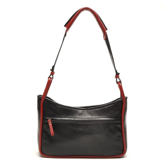 Berba bags & wallets Schoudertas 005-197-15 Black-red - Soft