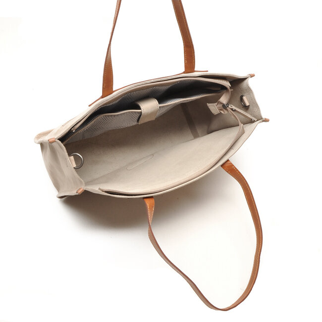 Berba bags & wallets Barbarossa schoudertas 825-116-30 Cemento