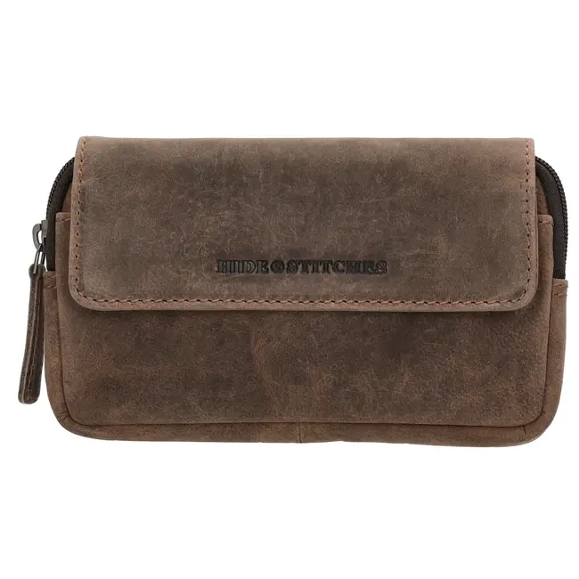 Hide & Stitches 'Idaho' Telefoontasje, donkerbruin - 22573097