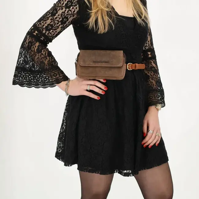 Hide & Stitches 'Idaho' Telefoontasje, donkerbruin - 22573097