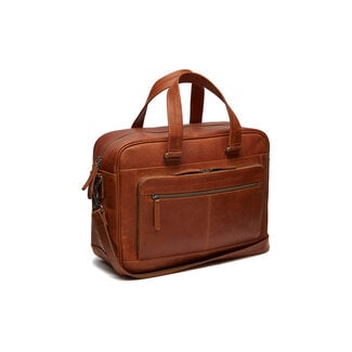The Chesterfield Brand Laptoptas 'Singapore' 15 inch Cognac