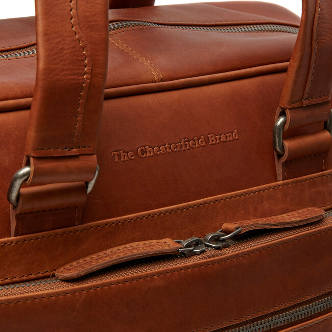 The Chesterfield Brand  Laptoptas 'Singapore' 15 inch Cognac