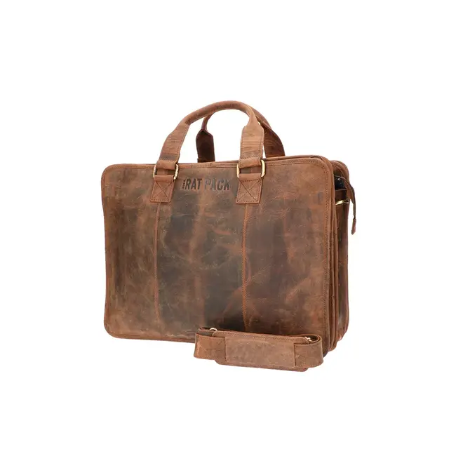 The Rat Pack 'Dale' Vintage laptoptas - 17 inch