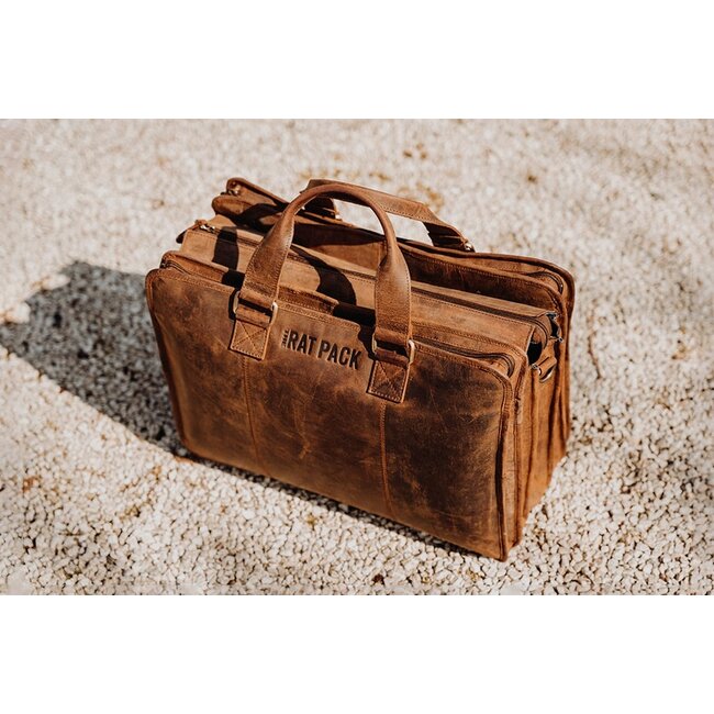 The Rat Pack 'Dale' Vintage laptoptas - 17 inch