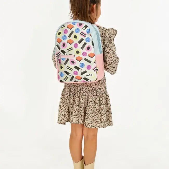 Zebra 'Engelse drop' Zilver - Limited Edition - Rugtas