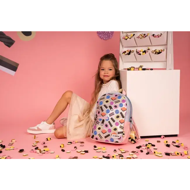 Zebra 'Engelse drop' Zilver - Limited Edition - Rugtas