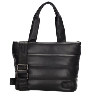 Zebra 'Evie'Handtas/Crossbody - Zwart