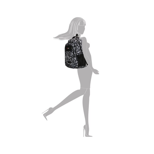 Enrico Benetti 'Santa Cruz' Laptop Rugzak - Zwart/Grijs