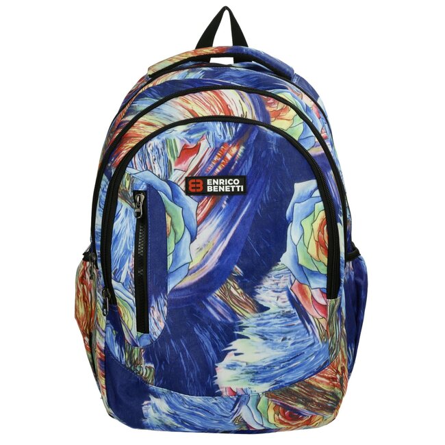 Enrico Benetti 'Capetown' Laptop Rugzak 15 inch - Blauw/Bloemen