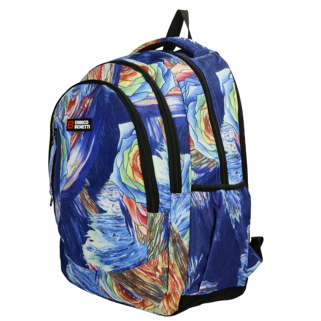 Enrico Benetti 'Capetown' Laptop Rugzak 15 inch - Blauw/Bloemen