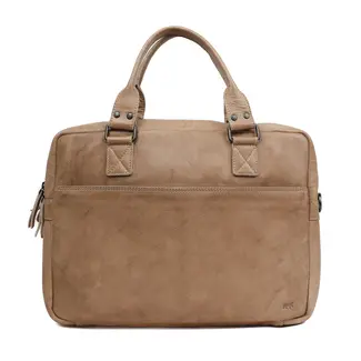 Bear Design Laptoptas 'Leandro' Baltic Beige - Cow Lavato Collectie