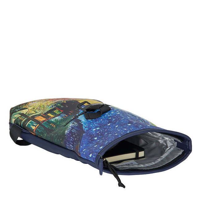 New Rebels Mart Art  Roll-Top Backpack mini 'Cafe at Night'