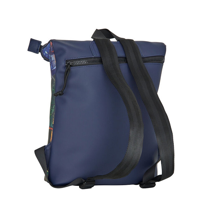 New Rebels Mart Art  Roll-Top Backpack mini 'Cafe at Night'