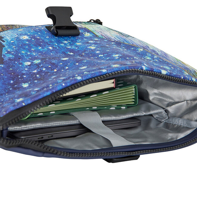 New Rebels Mart Art Roll-Top Backpack (L) - 'Cafe at Night'