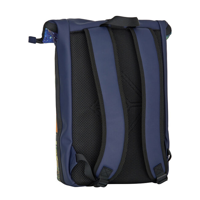 New Rebels Mart Art Roll-Top Backpack (L) - 'Cafe at Night'