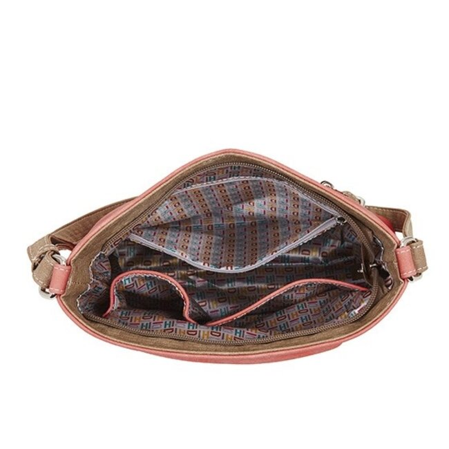 Hi-di-Hi 'Appetizer' crossbody bag  Pink/Brown - APP10