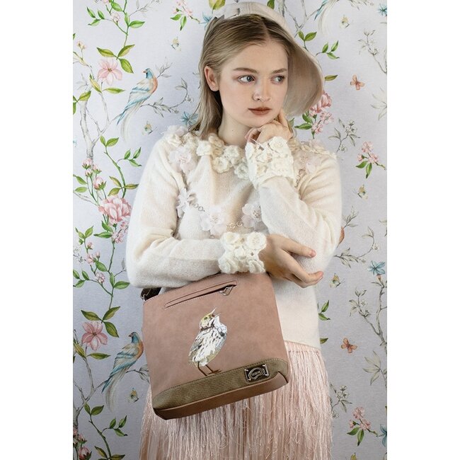 Hi-di-Hi 'Appetizer' crossbody bag  Pink/Brown - APP10