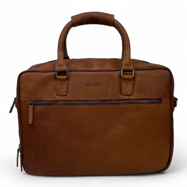 DSTRCT Preston Park Laptoptas - Cognac