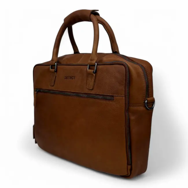 DSTRCT Preston Park Laptoptas - Cognac