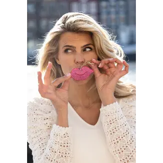 Sleutel/Tashanger Big Kiss - Roze