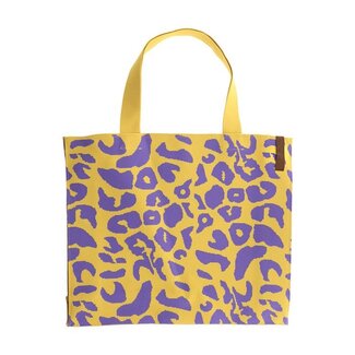 Lot83 Shopper Lara - Geel/Paars Panter