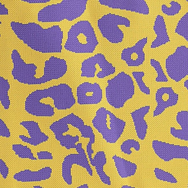 Lot83 Shopper Lara - Geel/Paars Panter