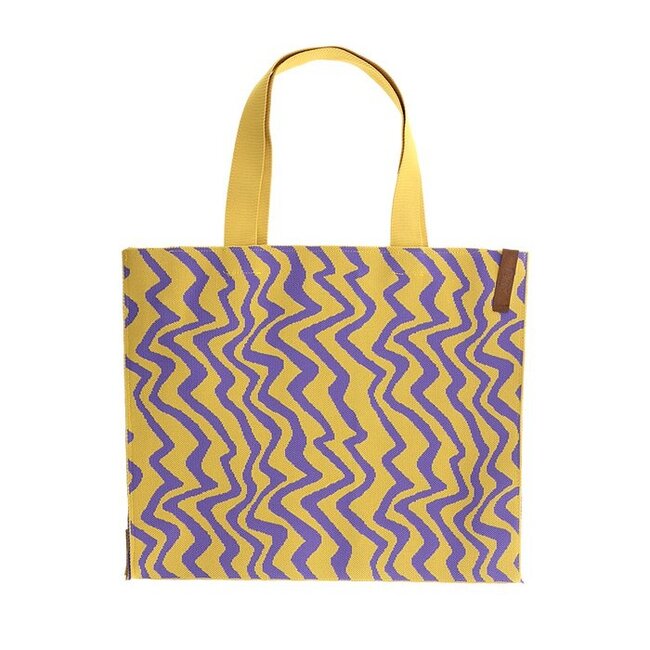 Lot83 Shopper Lara - Geel/Paars Zig-Zag