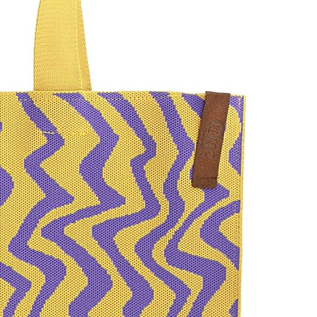 Lot83 Shopper Lara - Geel/Paars Zig-Zag