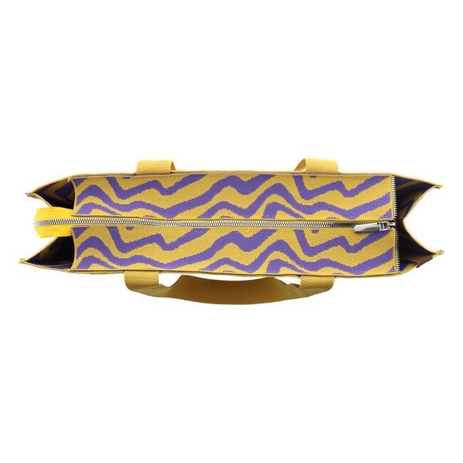 Lot83 Shopper Lara - Geel/Paars Zig-Zag