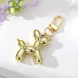 Sleutel/Tashanger - 'Balloon Dog' Goud