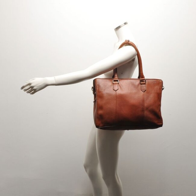Berba bags & wallets Laptoptas 15 inch Brandy - Lucca Collectie