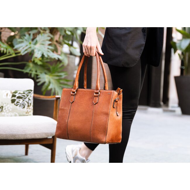 Berba bags & wallets Laptoptas 15 inch Brandy - Lucca Collectie